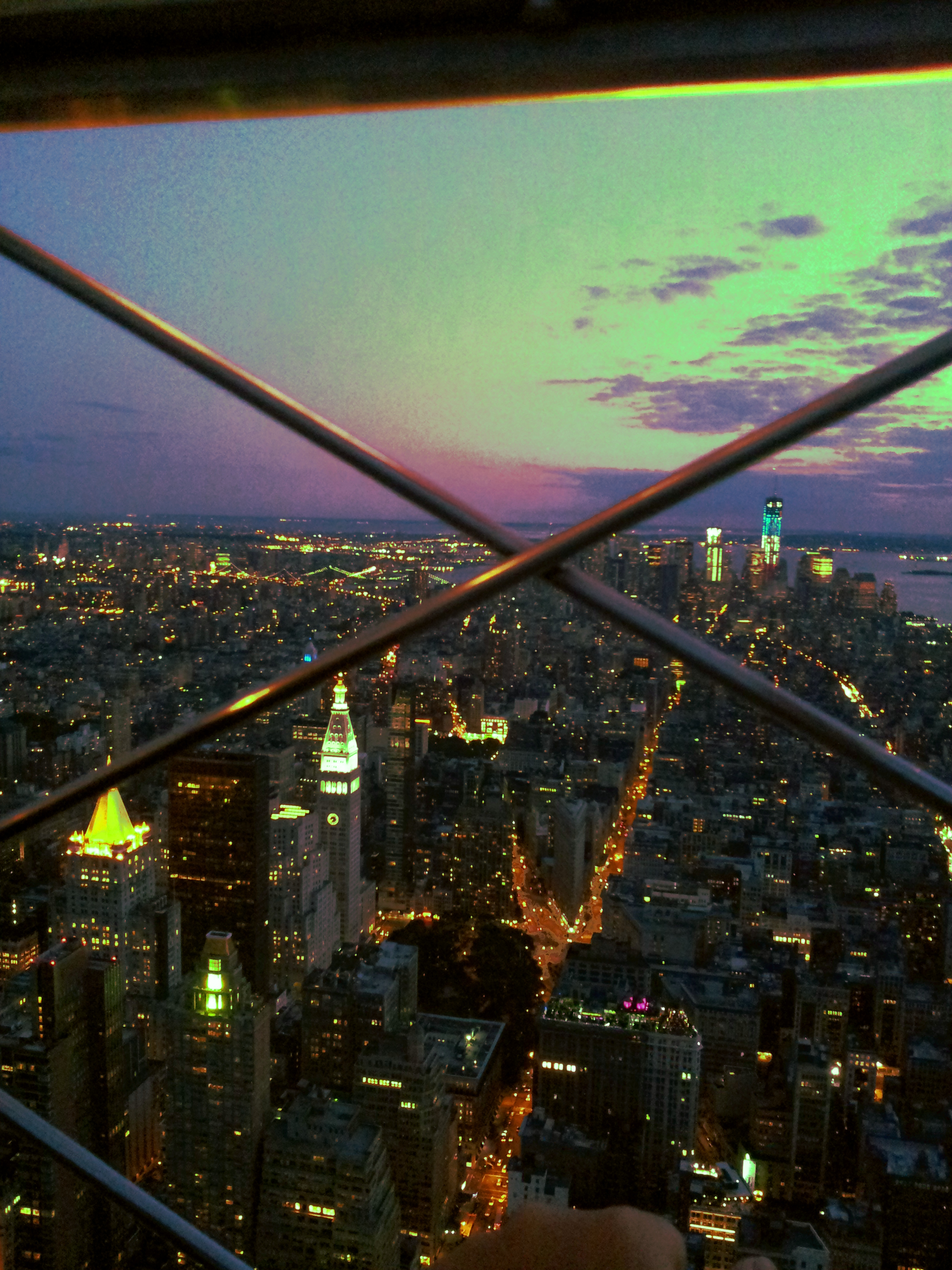Really awesome picture, which I shot on the top of the Empire State Building in NYC.